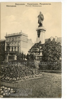 Duże zdjęcie W-wa - pomnik Mickiewicza - 1912