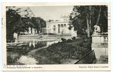 Warszawa - Łazienki - Pałac od frontu - 1930-40.