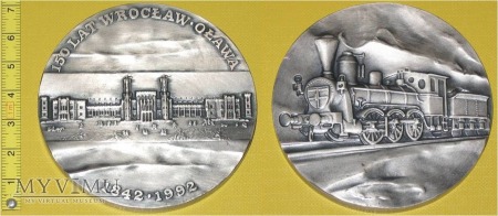 Duże zdjęcie Medal kolejowy linii Wrocław - Oława