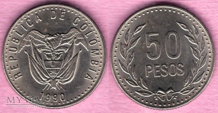 Kolumbia, 50 PESOS 1990