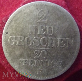 2 neu groschen 1856 F