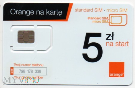 Karta SIM Orange na kartę - czarna