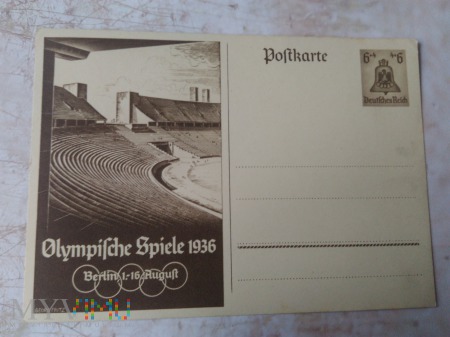 kartka pocztowa Olimpiada 1936
