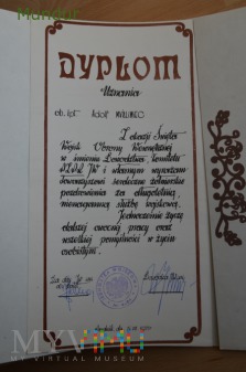 Dyplom z okazji święta WOW