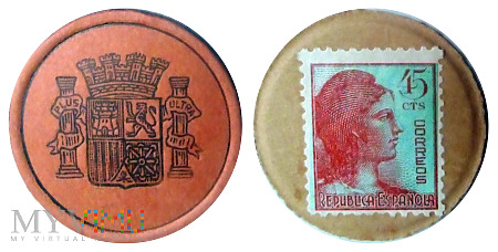 Duże zdjęcie 45 centimos, 1938, pieniądz zastępczy (I)