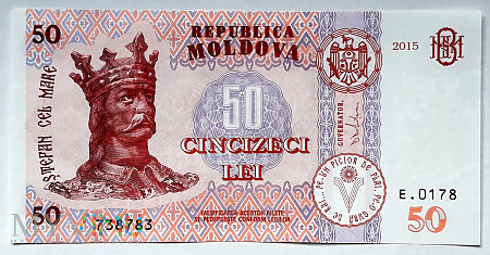 Mołdawia 50 lei 2015