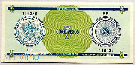 Kuba 5 pesos 1987