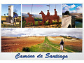 Camino de Santiago - rzeźba pielgrzymów i kupców