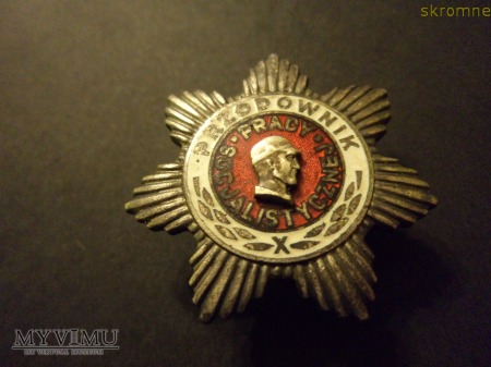 Odznaka"Przodownik Pracy Socjalistycznej" srebrna.
