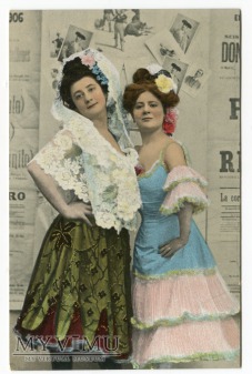 c. 1910 hiszpańskie dziewczyny Que viva España