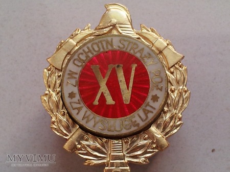 Duże zdjęcie Odznaka Za Wysługę XV Lat ZOSP jasna emalia