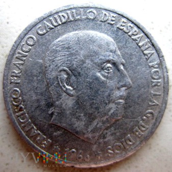 50 centymów 1966 r. Hiszpania