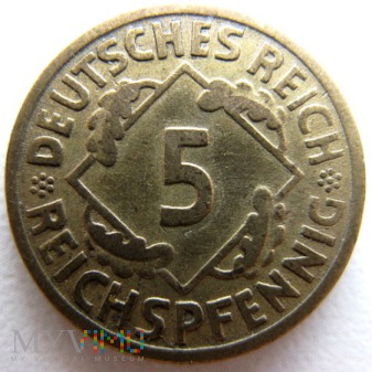 5 reichspfennigów 1926 r Niemcy (Rep.Weimarska)