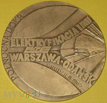 Medal elektryfikacji linii Warszawa - Gdańsk