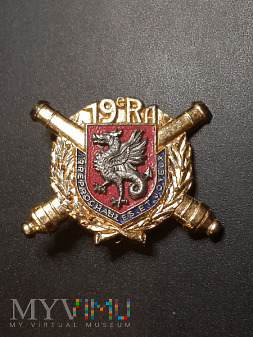 Pamiątkowa odznaka 19 Pułku Artylerii - Francja