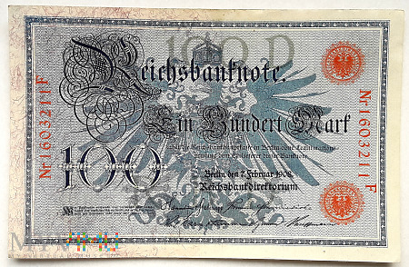 Niemcy 100 marek 1908