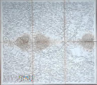 Duże zdjęcie mapa Białorusi z 1877 roku