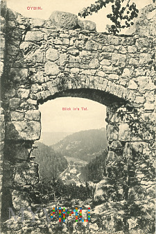 Góry Żytawskie - Oybin, Blick in's Tal