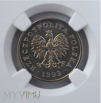 1 złoty 1993- NGC MS67