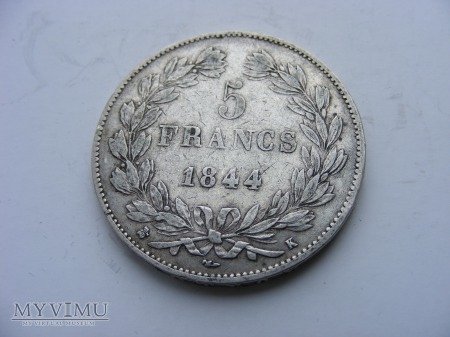 5 FRANKÓW - 1844 K