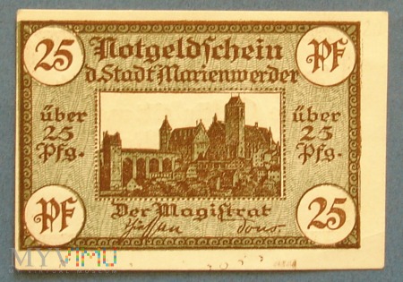 25 Pfennig 1920 r - Marienwerder - Kwidzyń