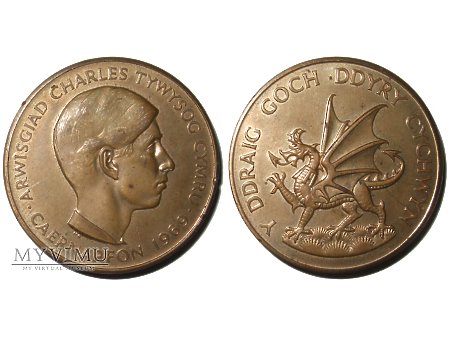Karol, książę Walii, Inwestytura, medal, 1969