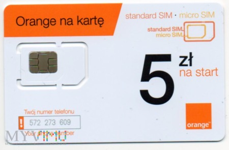 Karta SIM Orange na kartę - pomarańczowa