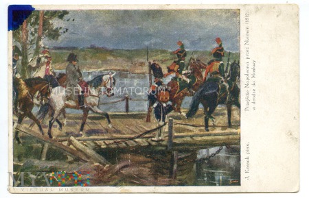 Kossak - Przejście Napoleona przez Niemen w 1812 r