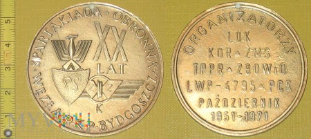 Medal kolejowy - sportowy Spartakiady obronnej