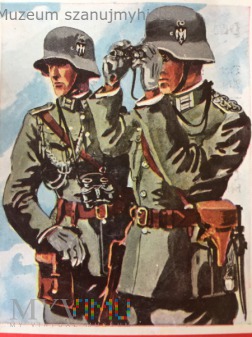Duże zdjęcie Niemiecki dowódca obserwuje swoj oddział