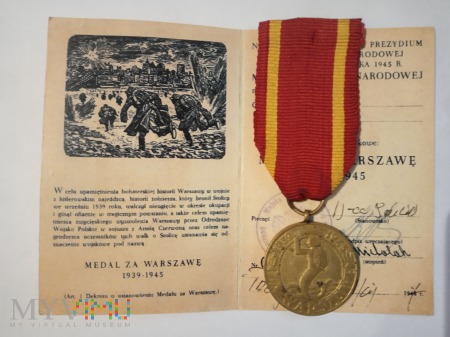 Medal za Warszawę 1939-1945