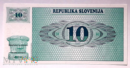 Duże zdjęcie Słowenia 10 tolarów 1990