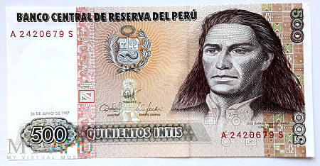 Peru 500 intis 1987