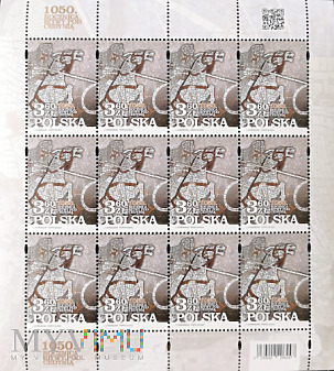 bloczek znaczków 1050 lecie bitwy pod Cedynią
