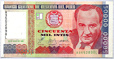 Peru 50 000 intis 1988