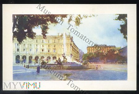 Roma - Piazza dell'Esedra - Plac Esedry - 1920-te