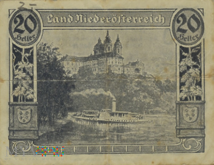 Foto di grandi dimensioni Austria 20 Heller Land Niederösterreich 1920