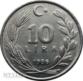 10 Lira, 1986 rok.