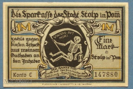 1 Mark 1922 - Stolp - Slupsk