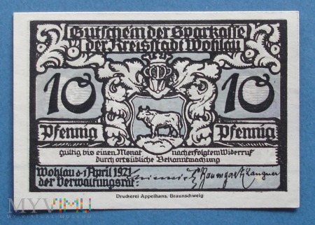10 Pfennig 1920 - Wohlau in Schl. - Wołów