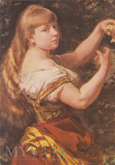 Portret córki z kanarkiem