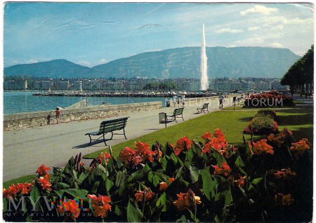 Geneve - port, fontanna i Jura - 1973