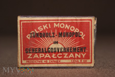 Duże zdjęcie Zapałki Zündholz - Monopol im Generalgouvernement