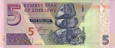 Zimbabwe - 5 dolarów (2019)