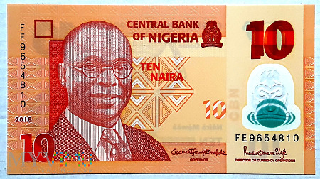 Nigeria 10 naira 2018