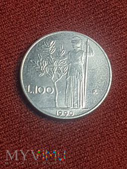 Włochy- 100 lirów 1990 r.