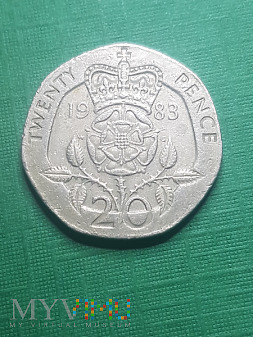 Wielka Brytania- 20 pensów 1983 r.