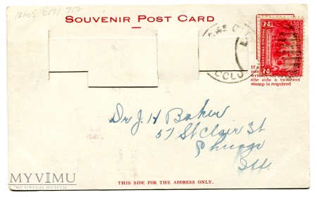 1908 Diabeł - pocztówka mechaniczna " mówiąca "