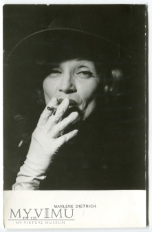 Duże zdjęcie Marlene Dietrich oraz jej papieros FN 135