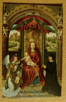 Kartka litografia Tryptyk Maria z Dzieciątkiem